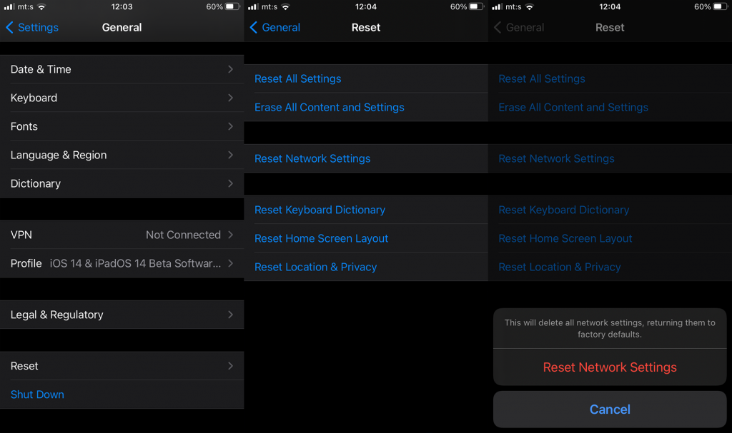 Fix: iPhone Mobile Hotspot ansluten men inget internet