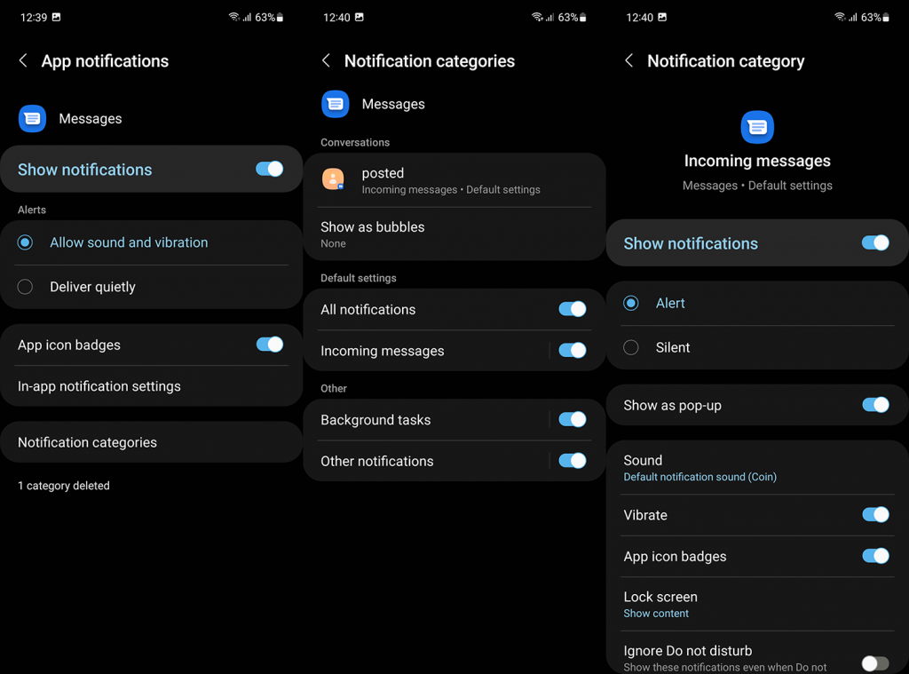 Hur man tystar och slår på textmeddelanden på Android