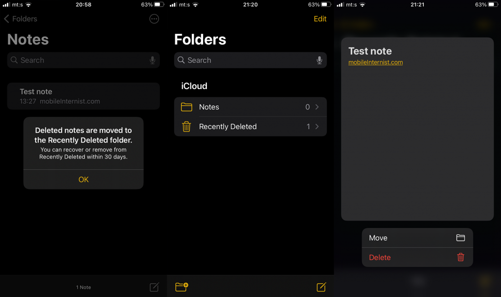 Fix: Apple Notes försvann på iPhone/iPad