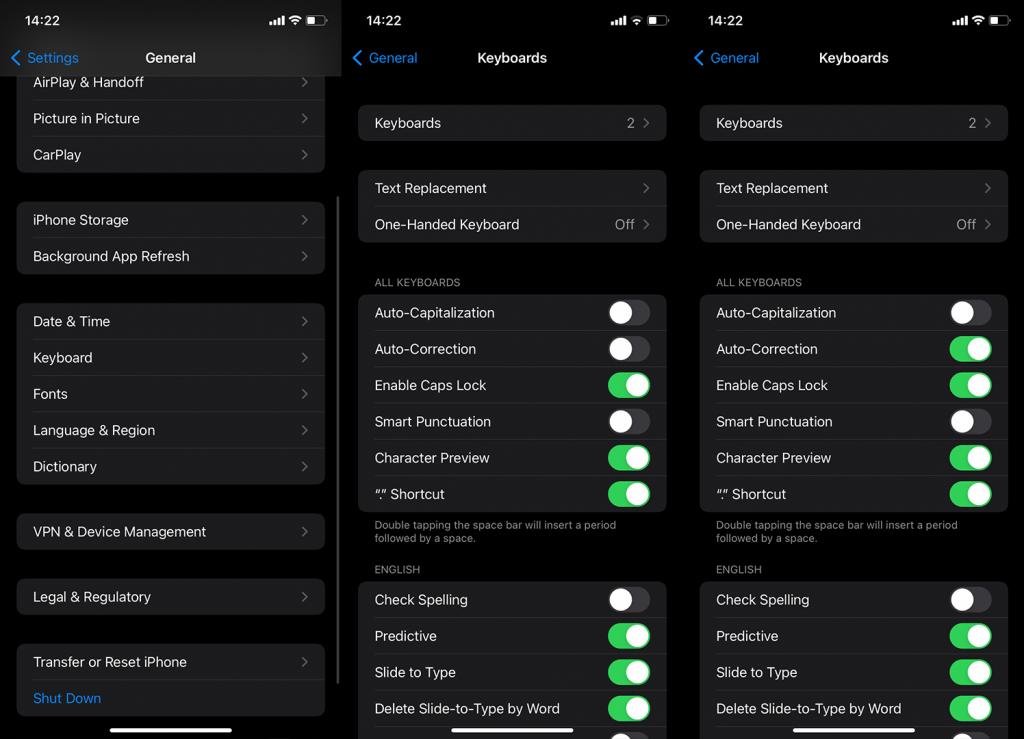 Oprava: Automatické opravy na iPhone nefungujú