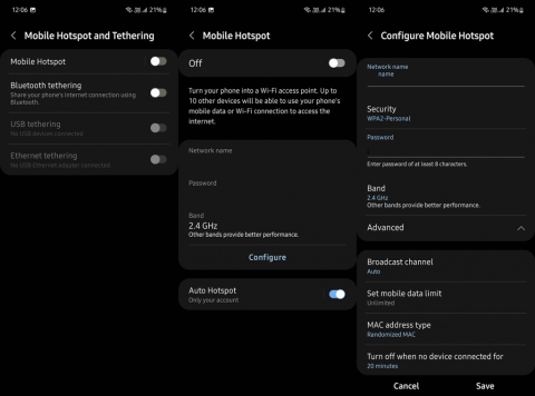 Vad är säkerhetsnyckel för mobil hotspot och var du hittar den på Android