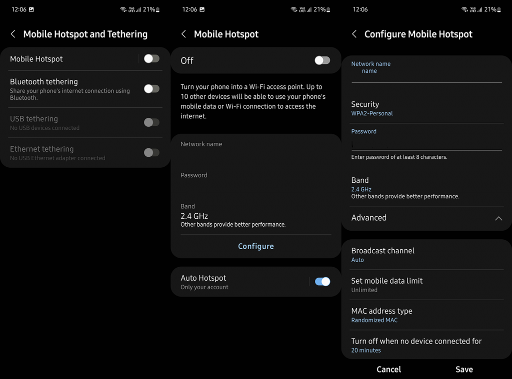 Co je bezpečnostní klíč Mobile Hotspot a kde jej v systému Android najít