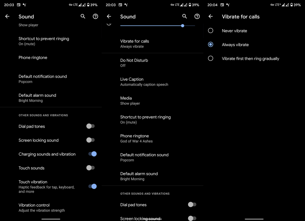 Ingen vibrasjoner på Samsung etter systemoppdatering