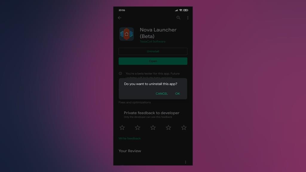 Fix: Nova Launcher-widgets fungerer ikke