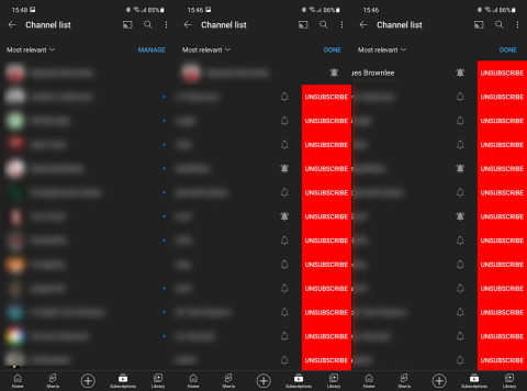 Hvordan masseavslutte abonnementet på YouTube (raskeste måten)