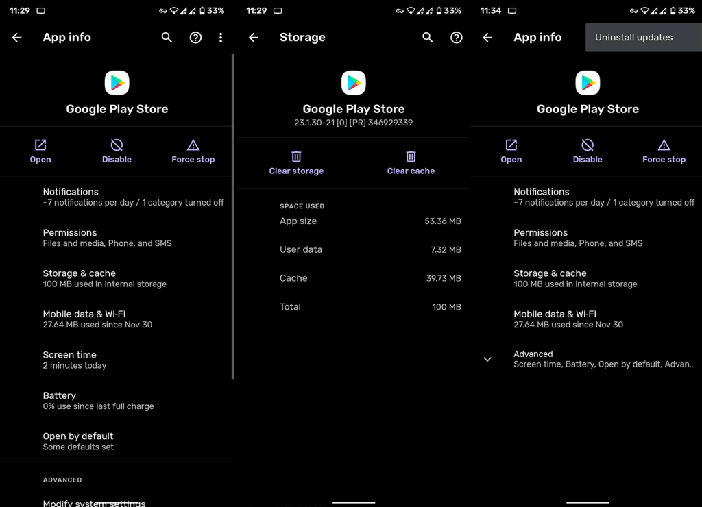 Oprava: Chyba pri kontrole aktualizácií v obchode Google Play