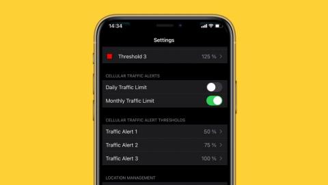 Så här ställer du in varningar för dataanvändning på iOS