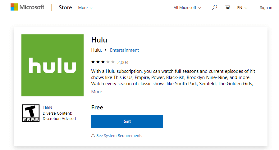 FIGYELMEZTETÉS: Hulu 3-as, 503-as és 504-es hibakód Windows 10 rendszeren