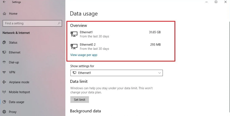 [Komplett guide] Hur man ställer in och återställer dataanvändningsgräns på Windows 10?