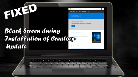 Hvordan fikser jeg svart skjerm under installasjon av Creators Update?