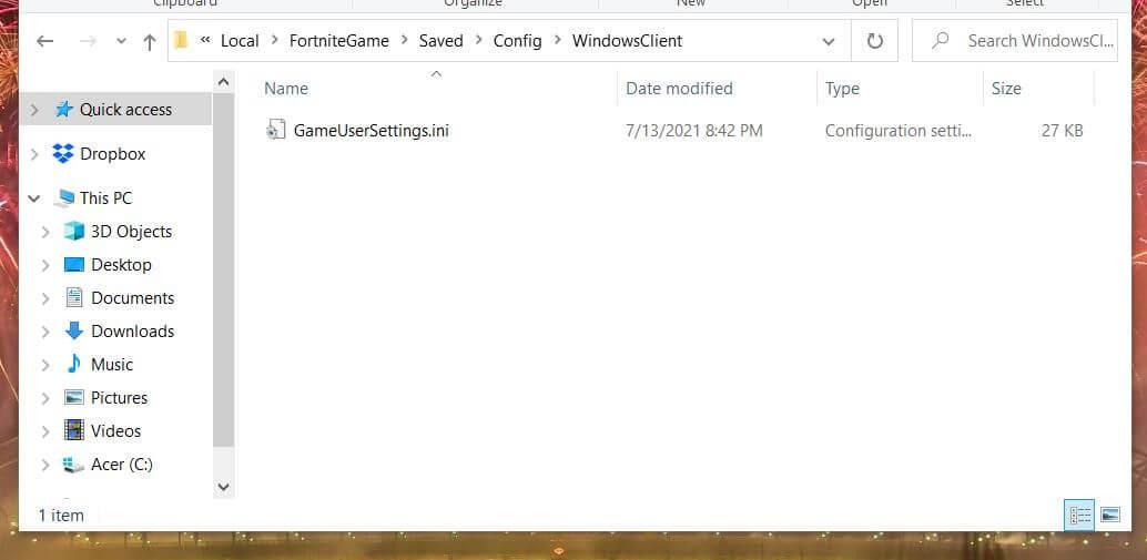 Opraveno „Nastavení Fortnite se neukládá“ Windows 11 a 10