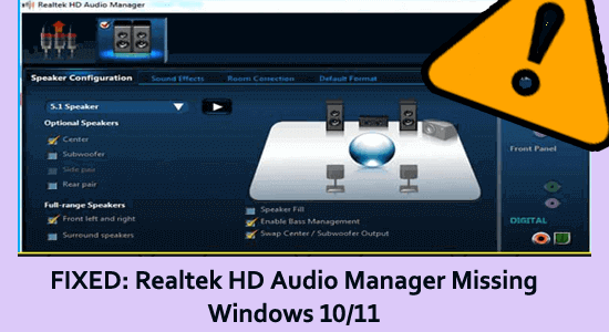 Javítva: „A Realtek HD Audio Manager hiányzik” Windows 10/11 rendszeren