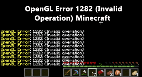 10 Javítja az OpenGL 1282-es hibát (érvénytelen művelet) Minecraft