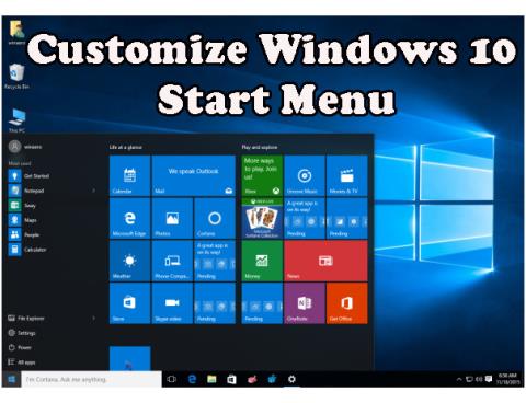 [Windows 10-tips] Hvordan tilpasse eller aktivere flere fliser i Windows 10 Start-menyen?