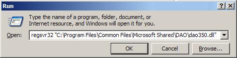 A hiányzó vagy nem található Dao350.dll hiba elhárítása a Windows rendszerben