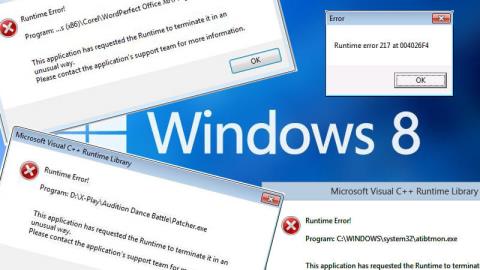 Néhány biztos javítás a futásidejű hibák megoldására a Windows 8/8.1/10 rendszerben