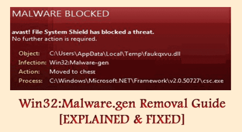 Win32:Malware.gen borttagningsguide [Förklarat och fixat]