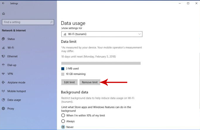 [Komplett guide] Hur man ställer in och återställer dataanvändningsgräns på Windows 10?