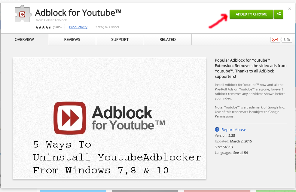 5 способів видалити YoutubeAdblocker з Windows 7, 8 і 10