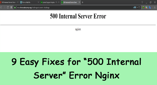 9 egyszerű javítás az Nginx „500 belső szerver” hibára