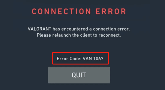 Van 1067 Error Valorant på Windows 11 & 10 – 8 SNABBREGAR