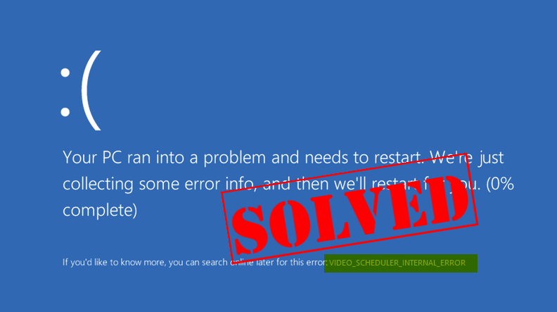 [OPRAVENÉ] VIDEO_SCHEDULER_INTERNAL_ERROR Chyba BSOD ve Windows 10