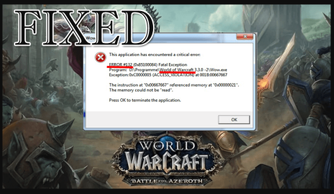 [FIXAT] World of Warcraft Error 132 i Windows 10