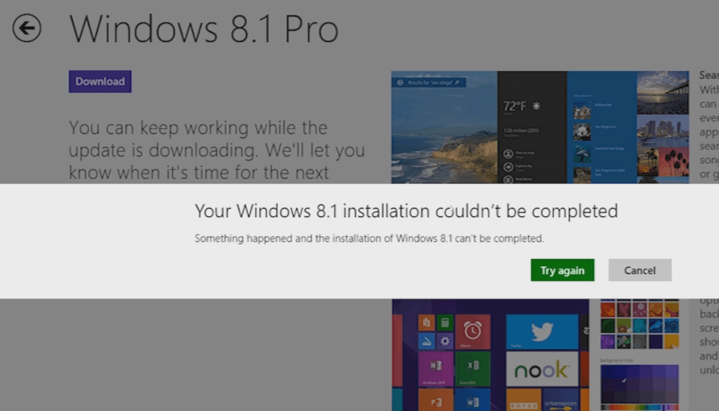 A Windows 8.1 frissítés telepítési problémáinak megoldása