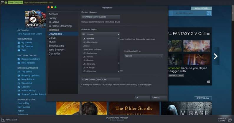 [LÖST] Fixa problem med att stoppa nedladdningen av Steam?