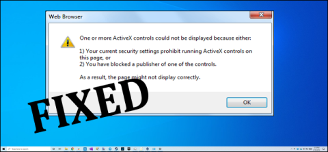[Megoldva] Hogyan lehet javítani, hogy „A jelenlegi biztonsági beállításai tiltják az ActiveX futtatását”?