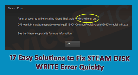 Opravená chyba „Steam Disk Write Error“ v systéme Windows 10/11 [VYSVETLENIE]