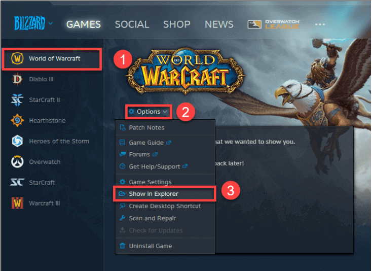 Opraveno: Chyba Lua ve World of Warcraft na Windows