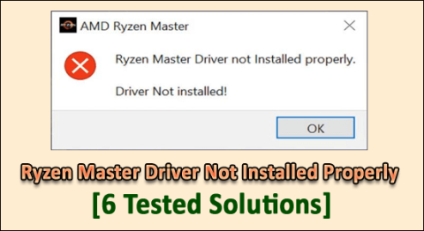 AMD Ryzen Master Driver inte installerad korrekt [6 testade lösningar]