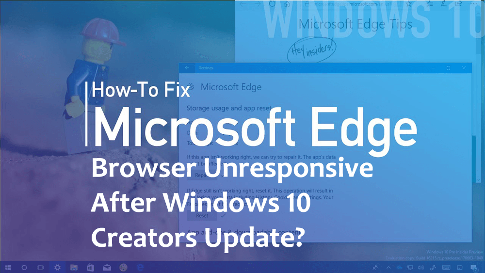 Hur fixar man Microsoft Edge-webbläsaren som inte svarar efter Windows 10 Creators Update?