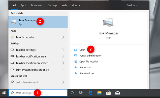 11 snabba sätt att öppna Task Manager på Windows 10