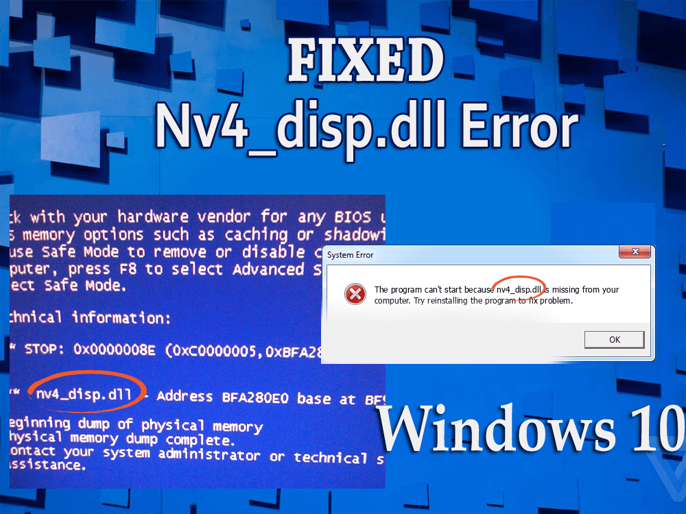 Så här löser du Nv4_disp.dll-fel i Windows-systemet