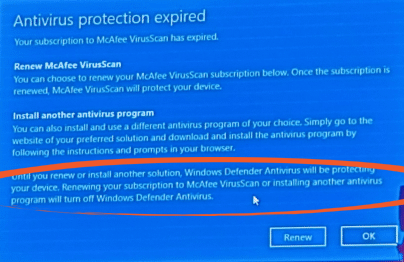 Vad händer när antivirusprogrammet löper ut på din Windows 10?