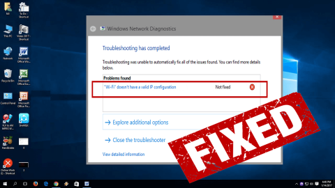 [Fungerande korrigeringar] WiFi har inte ett giltigt IP-konfigurationsfel