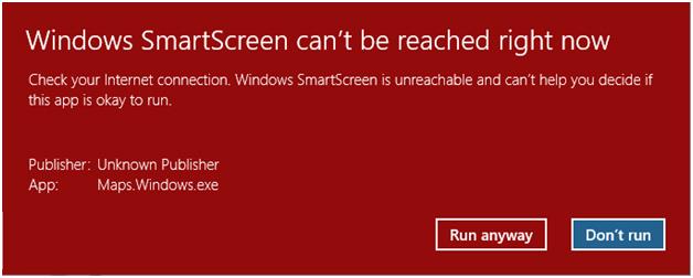 Javítások a SmartScreen szűrők hibáira a Windows 10 és 8.1 rendszerben