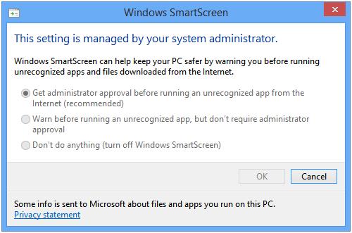 Fixar för SmartScreen-filterfel i Windows 10 och 8.1