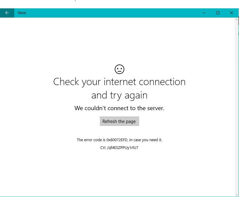 [11 Fixar] Hur fixar jag Windows 10 Store-fel 0x80072efd?