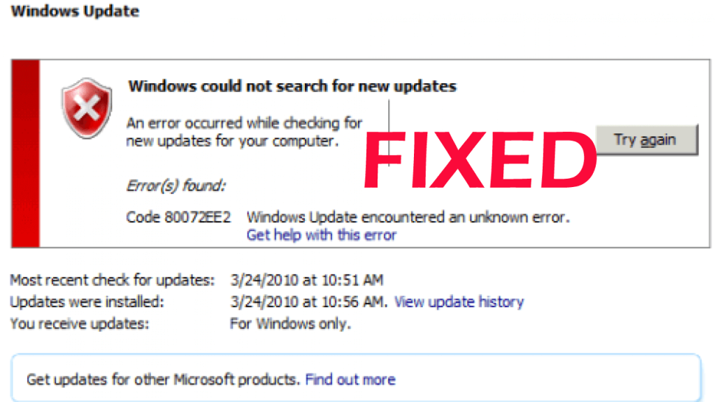 Hur fixar jag felkod 0x80072EE2 i Windows 10?