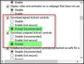 [Löst] Hur åtgärdar du "Dina nuvarande säkerhetsinställningar förbjuder att köra ActiveX"?