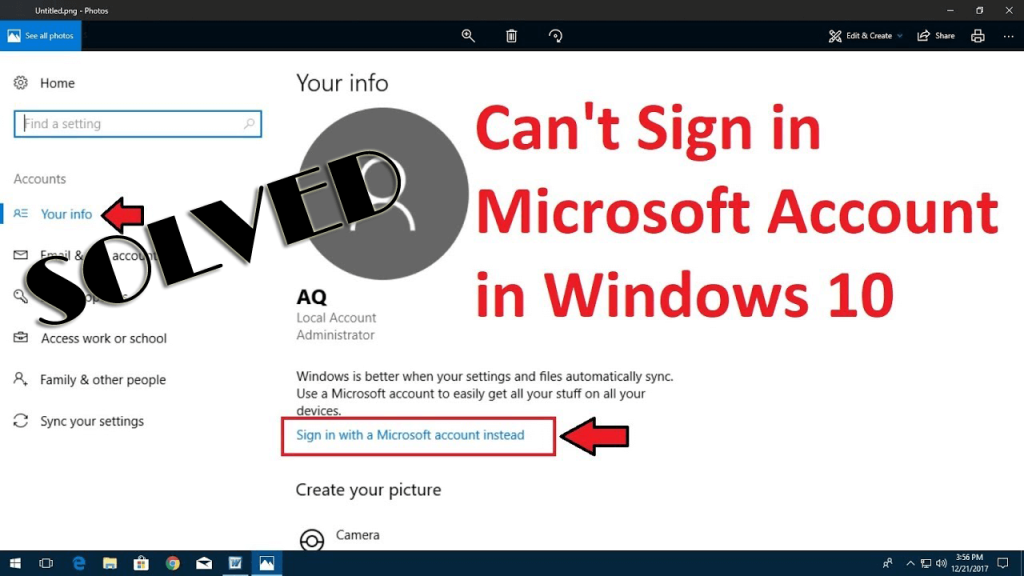 Kan inte logga in på Mitt Microsoft-konto Windows 10 [LÖST]