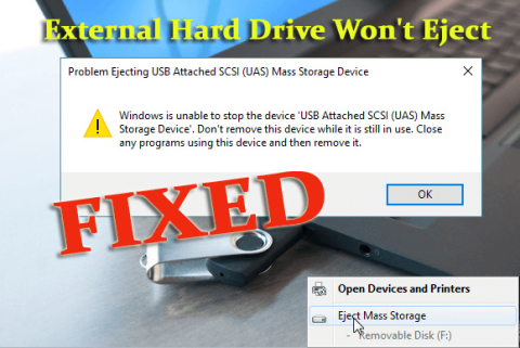OPRAVENO „Nelze vysunout externí pevný disk“ ve Windows 10 [5 bezpečných způsobů]