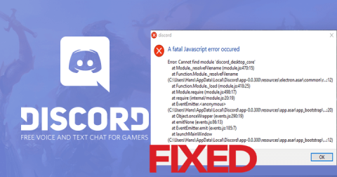 [Trin-for-trin guide] Hvordan rettes Discord fatal JavaScript-fejl?