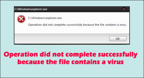 Operasjonen ble ikke fullført fordi filen inneholder et virus [FIKSET]