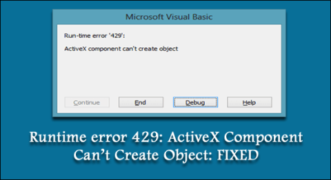 429-es futásidejű hiba: Az ActiveX-összetevő nem tud objektumot létrehozni: MEGJAVÍTOTT