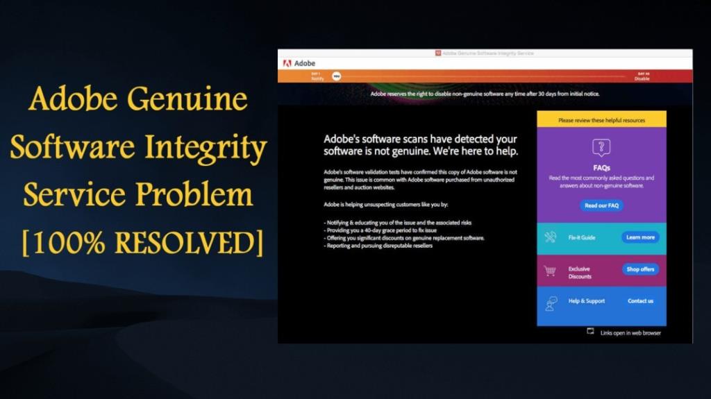 Виправити помилку Adobe Software Is Not Genuine на Windows і Mac [100% ВИРІШЕНО]