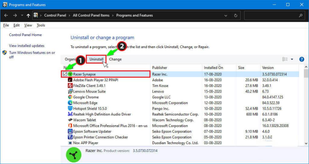Вирішити, як Razer Synapse не відкривається на ПК з Windows [7 перевірених рішень]